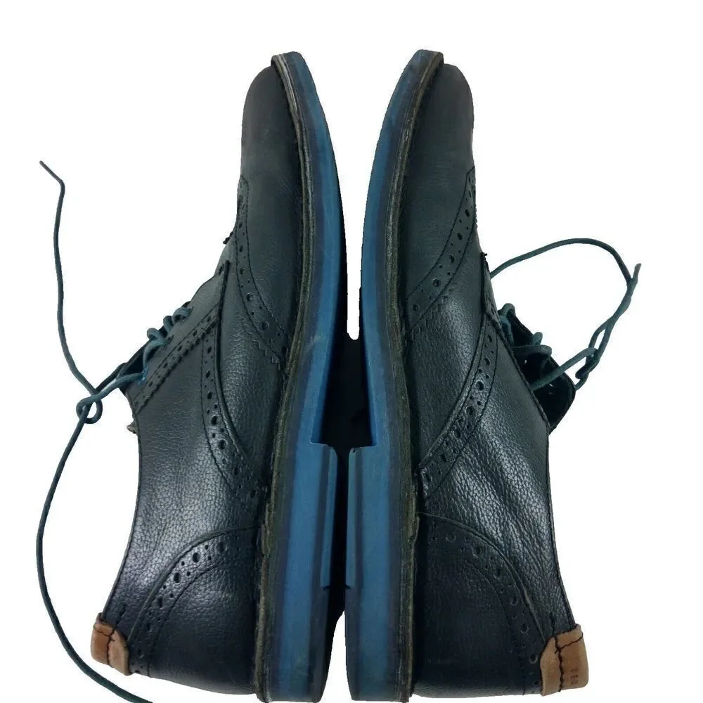 Ted Baker London Men's Black Leather Oxford Wingtip Dress Shoes Size 11